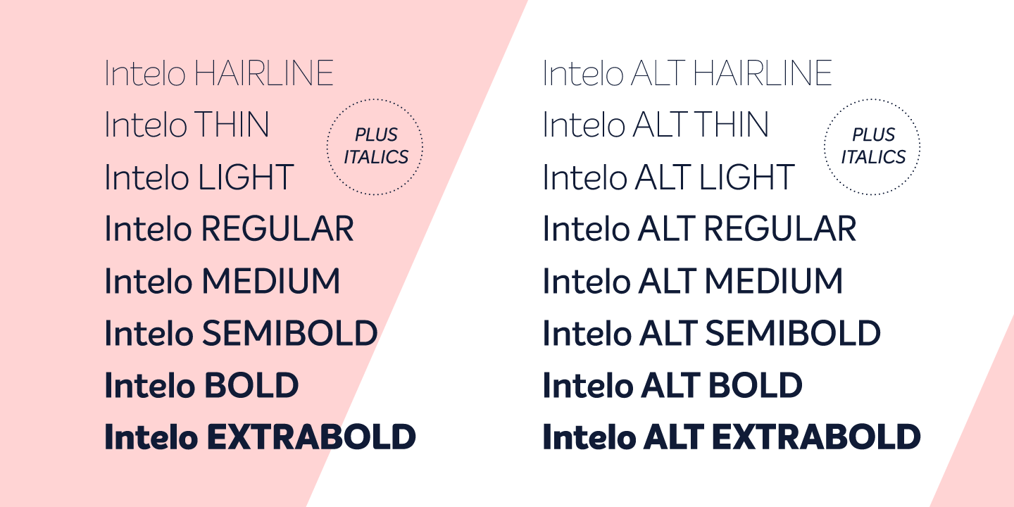 Example font Intelo #4